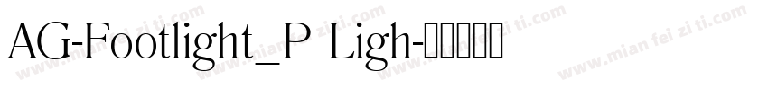AG-Footlight_P Ligh字体转换